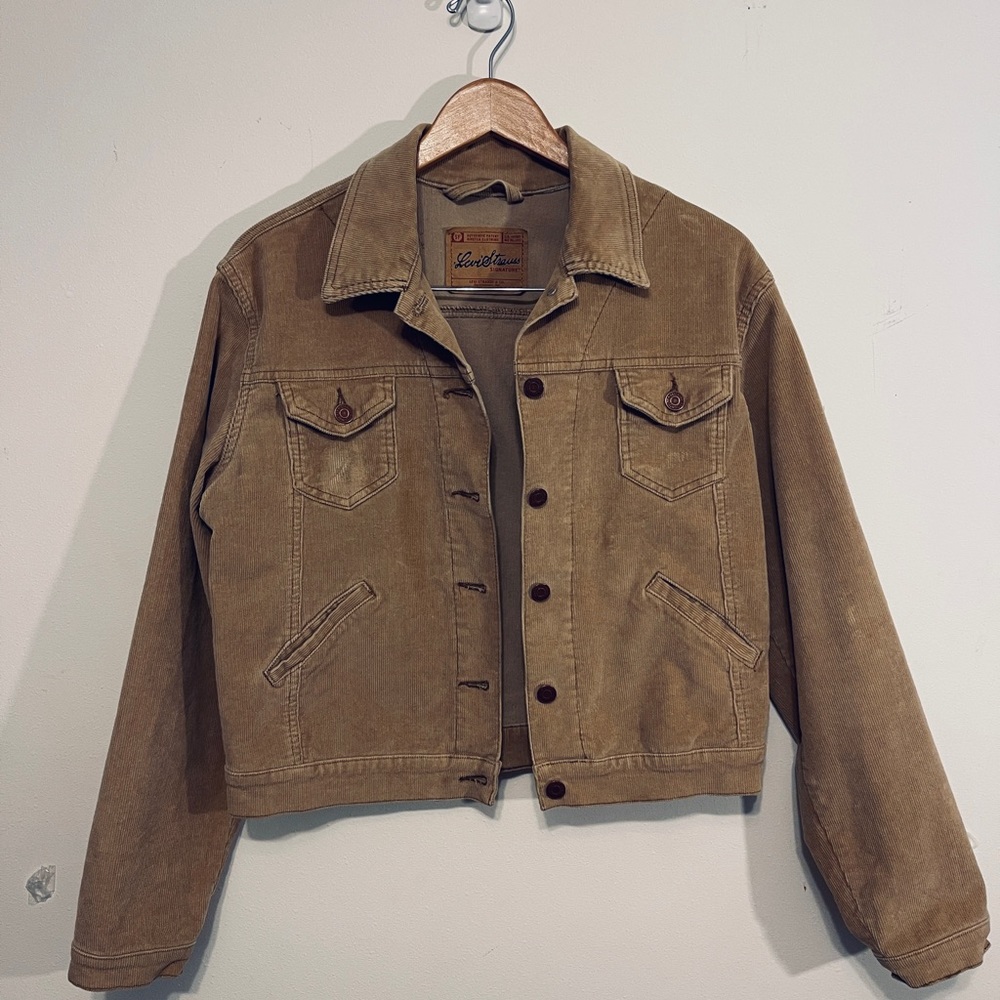 Large Tan Women Levi Strauss Blazer-Corduroy.